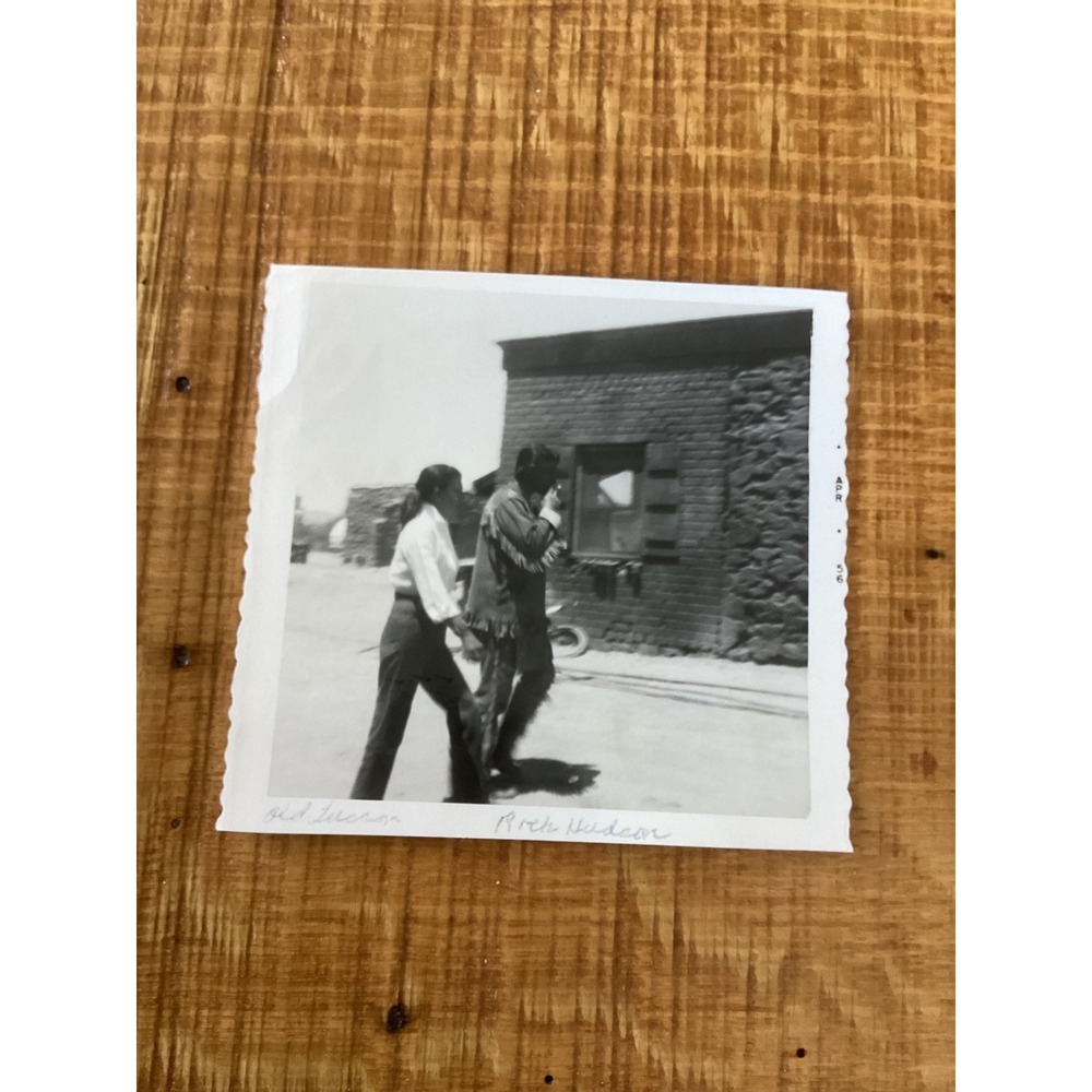 Vtg 1956 Rock Hudson Old Tucson Guns of Fort Petticoat Original Photo 3.5x3.5